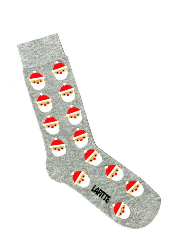 Lafitte Santa Grey Socks