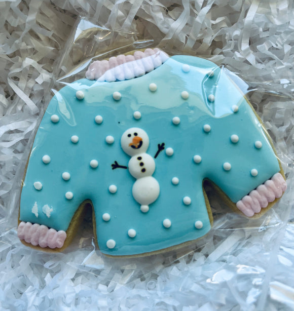 Cookie Planet - Snowman Christmas Jumper Cookie