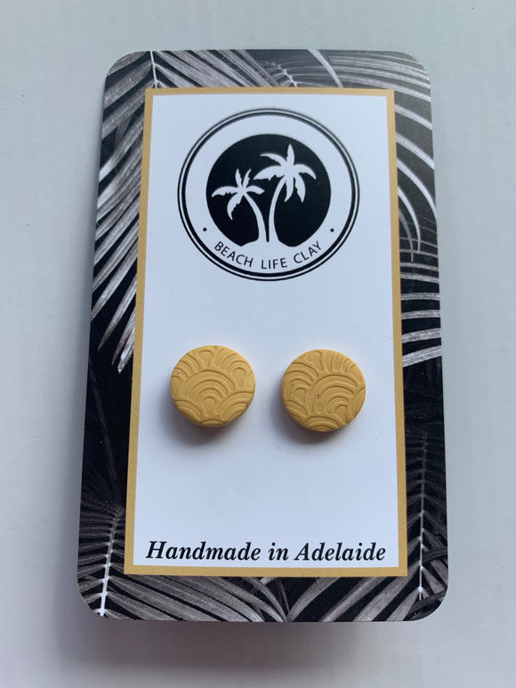 Mustard Swirl Studs