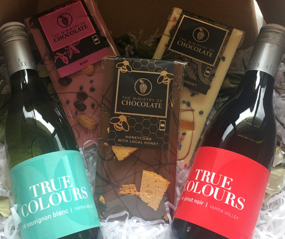 Sweet Ruby Wine + Chocolate Hamper
