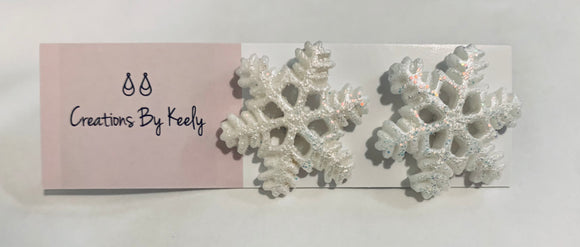 Creations by Keely Christmas Snowflake Stud Earrings