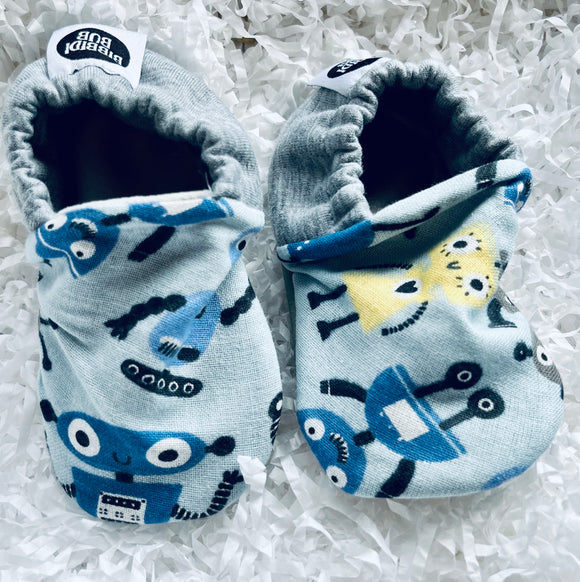Bibbidi Bub Robots Soft Sole Booties
