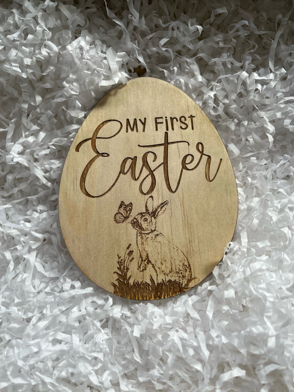 My First Easter Wooden Plaque