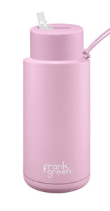 Frank Green Ceramic Reuseable Large Bottle - 1L (Straw Lid)