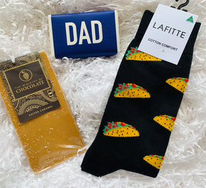 Dad Taco and Choc Sock Hamper