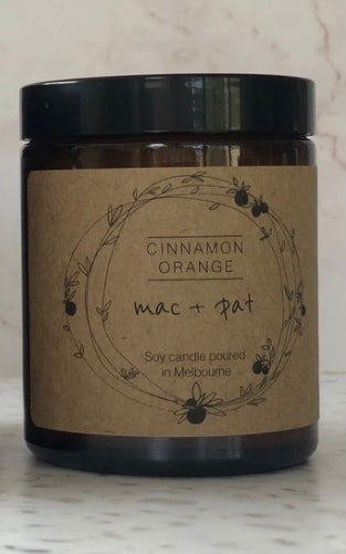 Mac + Pat Cinnamon Orange Small Christmas Candle