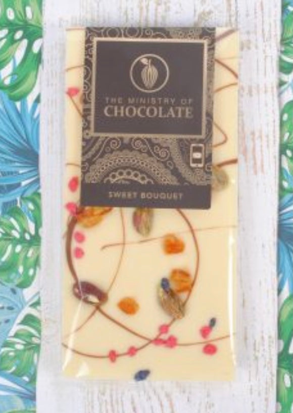 Ministry of Chocolate - Sweet Bouquet 100g White Chocolate Bar