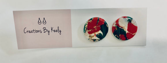 Creations by Keely Christmas Mix Stud Earrings