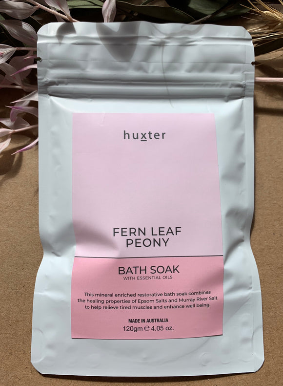 Huxter Bath Soak - Fern Leaf Peony