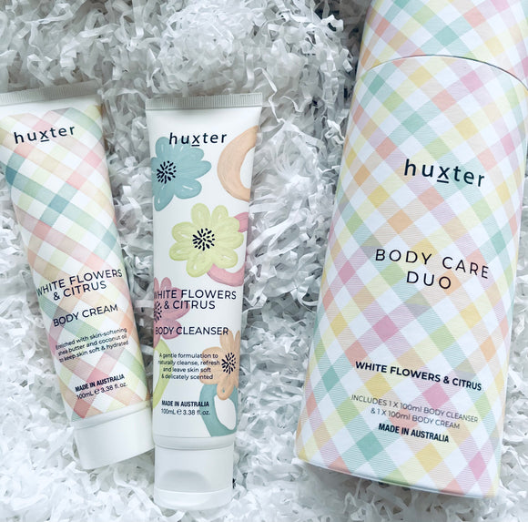 Huxter White Flower and Citrus Body Care Duo
