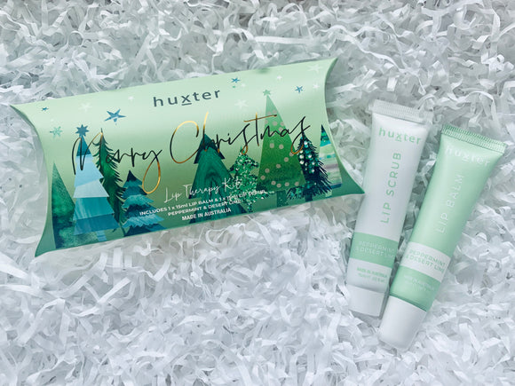 Huxter Peppermint and Desert Lime Merry Christmas Lip Therapy Kit