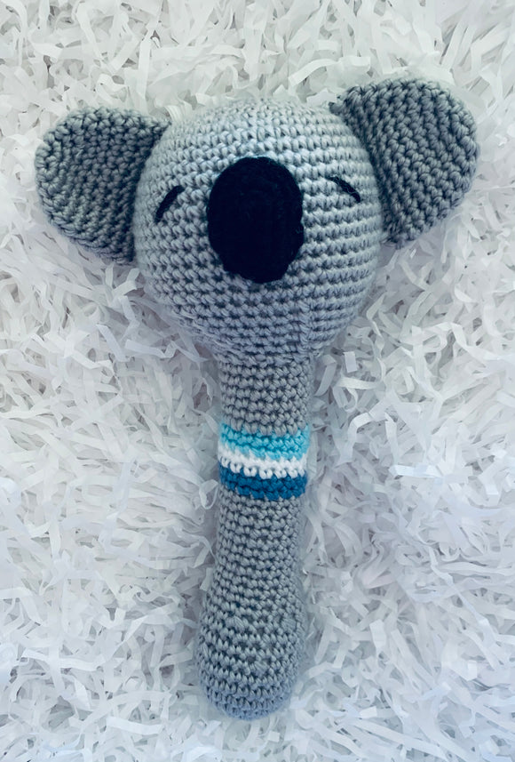 Large Marci Hook Blue Koala Rattle