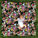 Chuckles & Caz Watercolour Flower Muslin Swaddle