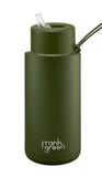 Frank Green Ceramic Reuseable Large Bottle - 1L (Straw Lid)