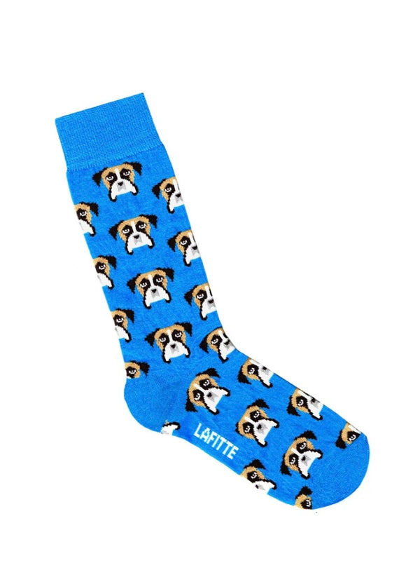 Lafitte Blue Boxer Socks