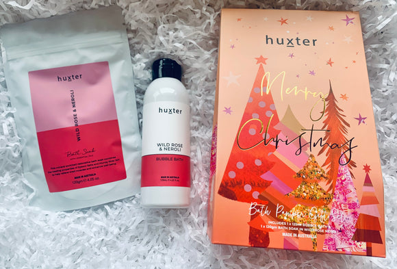 Huxter Merry Christmas Wild Rose and Neroli Bath Pamper Gift Set